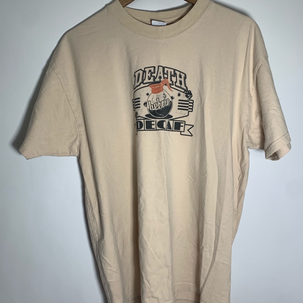 Death before decaf t shirt ~ vintage